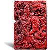 junweideyi Accendino intagliato in legno di sandalo rosso naturale e palissandro, sostituibile per Zippo (solo custodia), dimensioni inserto compatibile 3,6 cm × 1,2 cm × 5 cm, alloggiamento accendino