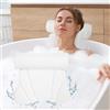 Alaoo Cuscino da Bagno, Cuscino Vasca da Bagn ocon 6 Ventose Antiscivolo, Con Palla da Bagno, Cuscini per Vasca da Bagno Ergonomici, Può Supportare La Testa, Il Collo, La Schiena, Per Vasca da Bagno