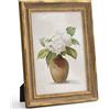 Afuly Cornici A4 Vintage 21 x 29,7 cm Cornice Antica Elegante in Legno Oro per Foto con Supporto da Parete e Scrivania Decorazione per la Casa Famiglia Amici Regali di Compleanno e Festival per Mamma