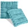 Umllpet Cuscino per sedia da esterno, 2 pezzi, 40 x 40 cm, spesso 10 cm, per casa, ufficio, cucina, sala da pranzo, interni ed esterni (celeste)