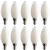 XINYANSEE 10 Pezzi LED Filamento E14 Edison Lampadina, 5W C35 vintage Lampadina (50W Incandescente Equivalente) a risparmio energetico Luce Bianco Fredda 6000K, Non dimmerabile, Materiale bianco