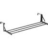 RiseNova Stendibiancheria portatile per termosifone, larghezza regolabile, in metallo, per casa, viaggi e campeggio, montaggio senza attrezzi, soluzione compatta per riporre oggetti (50-95 cm, grigio)
