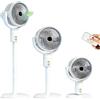 Wenbones Ventilatore a piantana silenzioso, 3 altezze regolabili, 5 velocità e orientamento 360°, ricaricabile, per uso a terra o su tavolo, con telecomando