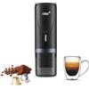 CERA+ Macchina per caffè espresso portatile elettrica con auto-riscaldamento in 3-4 minuti, mini macchina per il caffè da 20 bar con batteria ricaricabile. Compatibile con capsule NS e macinato