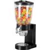 LUPATDY Dispenser Cereali 3.5 L, Contenitore da Cucina con Coperchio, Doppio Contenitore per Cereali, Chicchi di Caffè, Alimenti Secchi, Caramelle, Riso - Nero