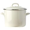 BK Indigo Pentola Smaltata del Patrimonio Olandese con Coperchio con Rivestimento Antiaderente Ceramico Senza PFAS, 24 cm/8,7 Litri, Induzione, Lavabile in Lavastoviglie, Sicuro al Forno, Crema