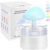 Auauraintt Umidificatore a Nuvola di Pioggia, Diffusore di Oli Essenziali,400 ml Umidificatore Camera Letto，Con 7 Luci Colorate, Nano Nebbia, Aiuta A Dormire E Rilassarsi, Per Casa, Ufficio, Stanza