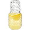Generic Caraffa per acqua potabile in con bicchiere per bevande, caraffa da comodino trasparente | Caraffe d'acqua con bicchiere da notte, da utilizzare in camera da , bagno, cucina, tavolo da