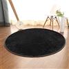 Insun Tappeto Shaggy Tappeto è Monocromatico Rotondo Tappeti A Pelo Lungo Antiscivolo nero 120cm Diametro