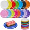 GOMETY 150 piatti di carta multicolori da 18 cm, 15 colori arcobaleno, piatti di carta rotondi colorati, piatti di carta colorati per feste e feste e barbecue