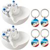 Yacriso Ciotola Catchall di Santorini, ciotola decorativa per portachiavi, vassoio a conchiglia per chiavi, gioielli, monete, piatto per gingilli, organizzatore dell'isola greca stampato in 3D (2Pcs)
