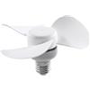 FewNvWa Funzione Silenziosa Del Ventilatore a Ventola Del Soffitto di Base E27 Design Compatto per Spazi Interni, Nessun Tubo Regolabile, 16 Cm