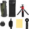 wkao Monocolo per adulti, ingrandimento 12 x 60, apertura grande 60 mm, rivestimento ED impermeabile, ottica multistrato FMC, include clip fotografica, supporto treppiede e borsa portatile, per bird