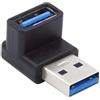 System-S Adattatore USB 3.0 Gen 2 tipo A maschio a femmina angolare cavo nero