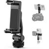 NEEWER GA010 Supporto Telefono Treppiede, Morsetto Porta Cellulare 65-90mm con Filetto 1/4, Inclinabile 180° Girevole 360°, Accessori Cold Shoe Compatibile con iPhone 17 Pro Max Samsung S26 Ultra ecc