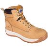 Portwest FW32 Scarponcino Nubuck Stivali Antinfortunistici Doppia Densità | Miele, 41, S3 EN ISO 20345, Suola Resistente al Calore 300°C, Tallone con Assorbimento Energia, Puntale Protettivo in Acciaio