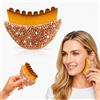 FOLAI Spazzola per drenaggio linfatico, spazzola per scolpire e massaggiare la linfa, spazzola massaggiante per il contorno del viso con morbido glitter e manico a diamante, per donne, design ergonomico