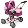 Bayer Chic 2000 555 29 - Passeggino Smarty, per bambini dai 2 anni in su, motivo a pois di mora, viola/rosa