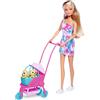 Simba Steffi Love Dog Buggy, Bambola da Gioco con Il Passeggino per Cani e Due Cani, in Borsa per Il Trasporto Rimovibile, Accessorio per Cani, 29 cm, a Partire dai 3 Anni in su