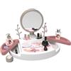 Smoby - My Beauty Studio - Parrucchiere, Salone per unghie, Trucco finto - Specchio rimovibile - Cassetti girevoli - 15 accessori - Materiale riciclato - Dai 3 anni - Prodotto in Francia