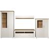 trendteam smart living - Combinazione soggiorno 4 pezzi - Soggiorno - Ombra - Dimensioni di montaggio (L x A x P) 368 x 194 x 45 cm - Colore Andersen Pine bianco con rovere Artisan - 196196357
