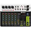 No V8 Mixer Audio Piccola Console di Missaggio con Bluetooth USB 48V Phantom 4344