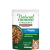 Trainer Natural e Sensitive Natural Trainer Cat Straccetti Sterilizzato Benessere Digestivo Tonno - 70g, Singola unità