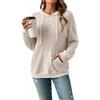 MSIYOW Felpe con Cappuccio Donna Elegante Felpa Maniche Lunghe Maglione Autunno Inverno Tops Outwear (XL, Grigio)