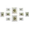SONGMICS Set di 10 Cornici per Foto, Due 20 x 25 cm (8 x 10 Pollici), Quattro 13 x 18 cm (5 x 7 Pollici), Quattro 10 x 15 cm (4 x 6 Pollici), PS e MDF, Bianco Nuvola RPF310W