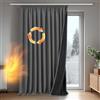 Deconovo Tende per Interni Oscuranti 100% con Retro Nero Completo, Tende Termiche Isolanti con Fettuccia per Camera da Letto e Soggiorno Moderne, 1 Pannelli, 280x175 cm, Grigio Chiaro