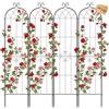 VEVOR Tralicci da Giardinaggio 220x52,5 cm 4 pz, Supporti Decorativi per Giardini e Aiuole con Finitura a Polvere Design Collegabile, Griglie Metalliche di Sostegno per Pomodori Rose Piante Rampicanti