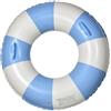 Générique Anelli da piscina gonfiabili - galleggianti a righe anti-ribaltamento spesso 75 cm con maniglie, boa da bagno in PVC blu bianco resistente, sedia a sdraio in tubo di giocattolo acquatico