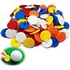Adhere 100 pennarelli per palline da golf in plastica, misura quarto da 25 mm, colore assortito (100 colori misti)