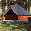 Générique Tenda familiare tepee 8 persone grigio e arancione impermeabile, in poliestere con rivestimento in PU, cuciture impermeabili e tappetino robusto per mantenere gli interni asciutti. Dotato di un