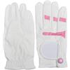 GFDSGRE Guanti Golf Guanti da golf junior in microfibra, resistenti all'abrasione, traspiranti, morbidi, for bambini, for mancini e destrimani(White pink,15 M)