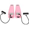 TOYANDONA Mini Stepper Rosa per Allenamento Casa con Bande di Resistenza, Struttura Pieghevole in Abs, Silenzioso, per Esercizi Fitness Domestici