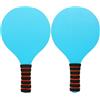 TOGEVAL Racchette da Badminton Impugnatura Resistente per Vacanze Estive in Legno e Superficie Grande, Racchette Leggere per Giochi da Spiaggia per Adulti