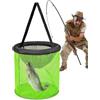 Generic Cestino per pesci, 35 x 40 cm, circolare, pieghevole, galleggiante, con coulisse, gabbia per esche vive, per campeggio all'aperto, fiumi, gamberi, gamberi, pesce gatto, pesca su ghiaccio e granchi