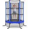 SONGMICS Trampolino per Bambini, Diametro 174 cm, con Recinto di Protezione, Tappeto di Sicurezza, Trampolino Fitness, Telaio in Acciaio, per Interni, Esterni, Giardino, Rosa STR050S101