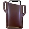 USUASI Cintura in pelle da uomo borsa per telefono cellulare marsupio da uomo 6 pollici 6.5 pollici in esecuzione borsa per cellulare verticale esterna, Caffè, 6.5in, Per esterni