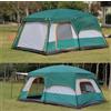 Generico Tenda da Campeggio a 2 Stanze per 3-12 Persone, Impermeabile, Protezione UV, 2.1x3.1m, Verde
