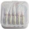 Wodsty Confezione da 5 ami per pesca a mosca, gamberetti d'acqua salata, per trota di mare, salmone, pesce persico, pesce rosso e mascella superiore, struttura in plastica e metallo