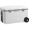 CampFeuer Frigo bianco da 70 litri con ruote, frigo con ruote, frigo isolato con manici, refrigeratore portatile, contenitore per ghiaccio, mini frigorifero, contenitore termico, contenitore per snack