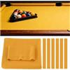 HynJGih Tovaglia for Tavolo da Biliardo da 9 Piedi, Include 6 Strisce pretagliate, Tessuto Misto Pettinato, Adatta for tavoli Americani a 9 Palline(Yellow)