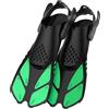 XIUsheUA Pinne Nuoto Pinne da Snorkeling con Fibbie Regolabili, Tallone Aperto, Pinne Nuoto, Dimensioni Viaggio, Corte for, Immersioni, Adulti per Nuoto e Immersione(Green,S/M)