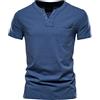 Generic Maglietta Maniche Corte Uomo, Magliette Cotone Uomo Maglietta Uomo Scollo V Cotone T Shirt Slim Fit Tinta Unita Maglietta Estiva Top Firmate Basic Maglietta Maglie Camicia Casual Uomo