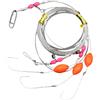 WGBOSMG Bobine mobili riflettenti galleggianti con filo in nylon rinforzato e gancio resistente regolabile per quasi acqua incandescente bobine di pesca