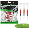 Generico Tee da Golf - Tee Lunghi in ABS da Golf,50 Pezzi con Struttura A Rastrello Attrezzatura Sportiva per Palla All'aperto per Legni Ferri Ibridi Principianti Professionisti