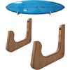 Enhanc3d Designs Supporto Tavola da Surf da Parete - Supporto Orizzontale per Tavola da Surf e SUP in Legno - Design Moderno e Robusto