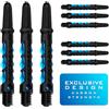 Harrows Set di 3 freccette in carbonio ST, 9 aste in totale per freccette, medie, corte e medie, resistenti in carbonio composito, colore verde acqua media